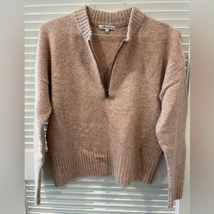 Pink Madewell quarter zip sweater. Size small.